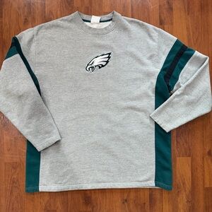NFL Philadelphia Eagles Crewneck Sweatshirt Men’s Size 2XL Gray Green READ